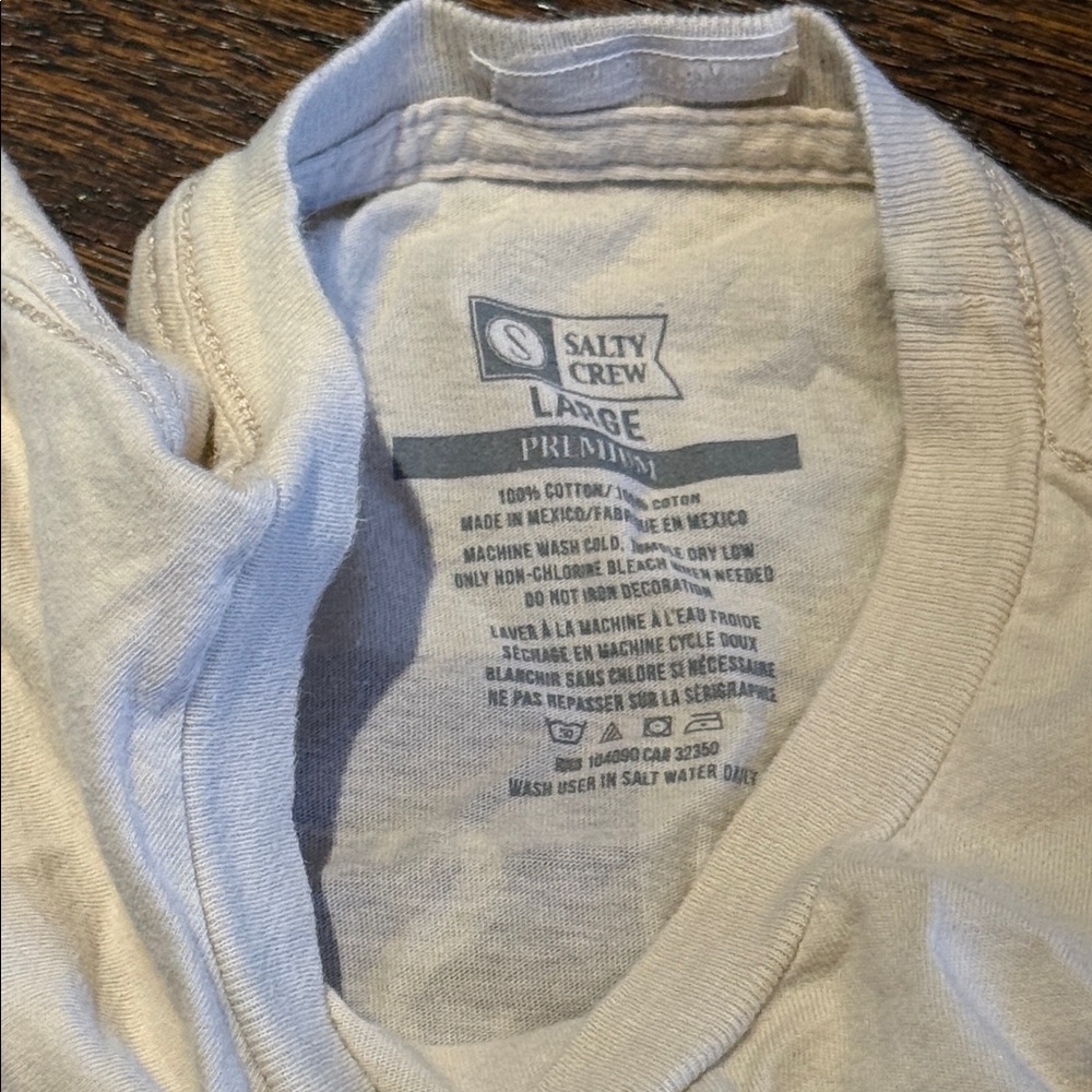 Salty Crew Men’s Long Sleeve Logo Tee - White - Picture 2 of 7